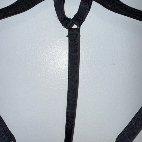 Adore Me Lace & Mesh Bra Black Floral Design 38DD - Picture 4 of 8